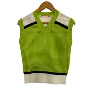 UNIQLO Marni lime green knit pullover sweater vest